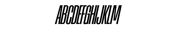 AtSlamXCnd MediumSlanted Font UPPERCASE