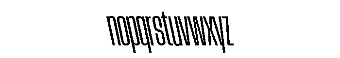 AtSlamXCnd RegularBackslant Font LOWERCASE