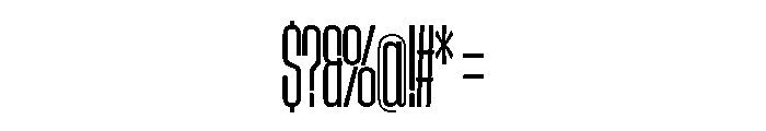 AtSlamXCnd Retina Font OTHER CHARS