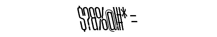 AtSlamXCnd RetinaBackslant Font OTHER CHARS