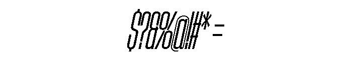 AtSlamXCnd RetinaSlanted Font OTHER CHARS
