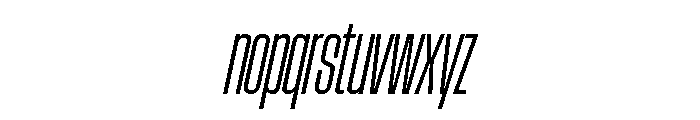AtSlamXCnd RetinaSlanted Font LOWERCASE