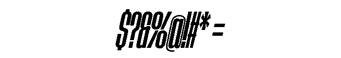 AtSlamXCnd SemiboldSlanted Font OTHER CHARS
