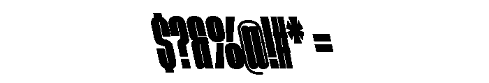 AtSlamXCnd SuperBackslant Font OTHER CHARS