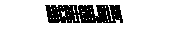 AtSlamXCnd SuperBackslant Font UPPERCASE