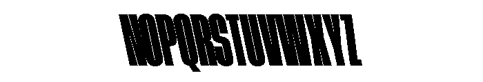 AtSlamXCnd SuperBackslant Font UPPERCASE