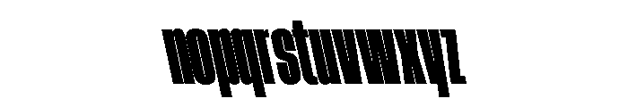 AtSlamXCnd SuperBackslant Font LOWERCASE