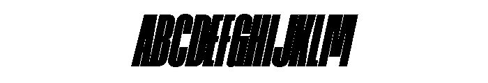 AtSlamXCnd SuperSlanted Font UPPERCASE