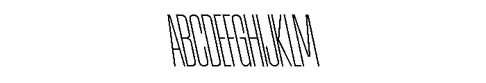 AtSlamXCnd ThinBackslant Font UPPERCASE