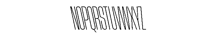 AtSlamXCnd ThinBackslant Font UPPERCASE