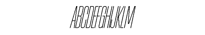 AtSlamXCnd ThinSlanted Font UPPERCASE