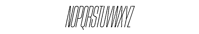 AtSlamXCnd ThinSlanted Font UPPERCASE