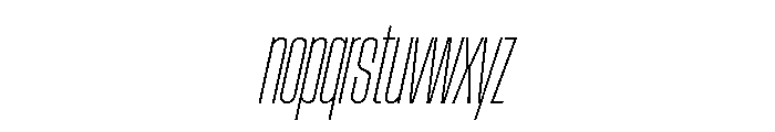 AtSlamXCnd ThinSlanted Font LOWERCASE