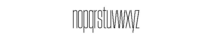 AtSlamXCnd Thin Font LOWERCASE