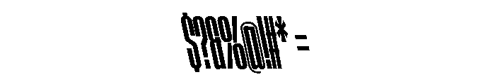 AtSlamXXCnd BoldBackslant Font OTHER CHARS