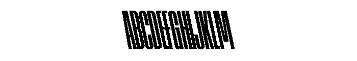 AtSlamXXCnd BoldBackslant Font UPPERCASE