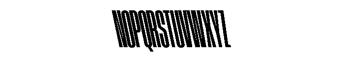 AtSlamXXCnd BoldBackslant Font UPPERCASE