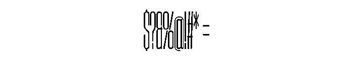 AtSlamXXCnd Light Font OTHER CHARS