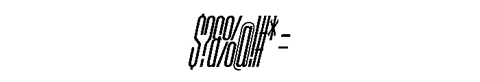 AtSlamXXCnd RegularSlanted Font OTHER CHARS