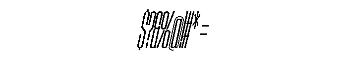 AtSlamXXCnd RetinaSlanted Font OTHER CHARS