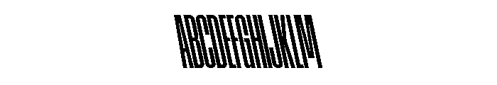 AtSlamXXCnd SemiboldBackslant Font UPPERCASE