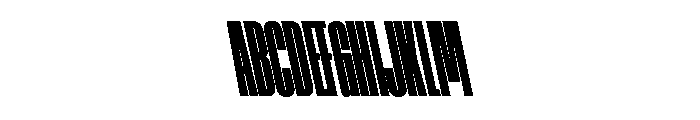 AtSlamXXCnd SuperBackslant Font UPPERCASE