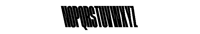 AtSlamXXCnd SuperBackslant Font UPPERCASE