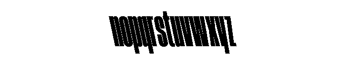 AtSlamXXCnd SuperBackslant Font LOWERCASE