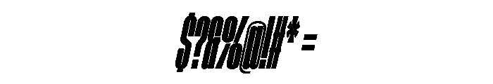AtSlamXXCnd SuperSlanted Font OTHER CHARS