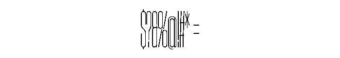 AtSlamXXCnd Thin Font OTHER CHARS