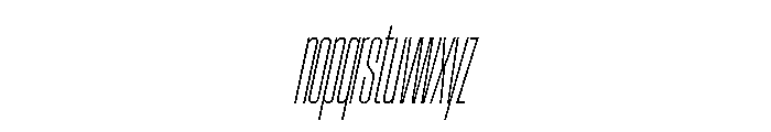 AtSlamXXCnd ThinSlanted Font LOWERCASE