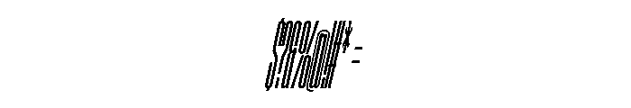 AtSlamXXXCnd MediumSlanted Font OTHER CHARS
