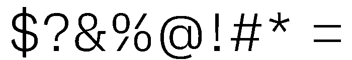 AtTextual Light Font OTHER CHARS