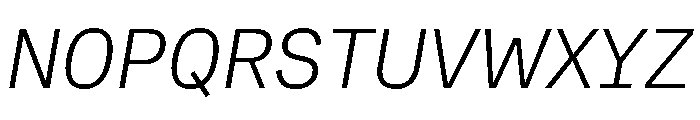 AtTextual LightItalic Font UPPERCASE