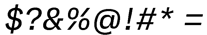 AtTextual RegularItalic Font OTHER CHARS