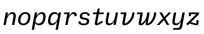 AtTextual RegularItalic Font LOWERCASE