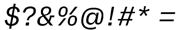 AtTextual RetinaItalic Font OTHER CHARS