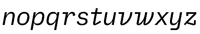 AtTextual RetinaItalic Font LOWERCASE