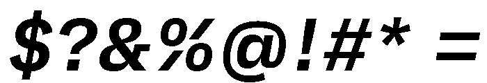 AtTextual SemiboldItalic Font OTHER CHARS