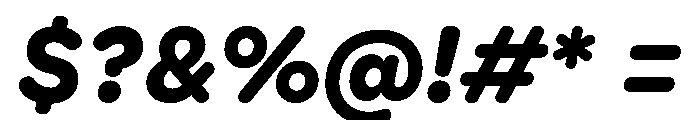 AtUmami BlackItalic Font OTHER CHARS