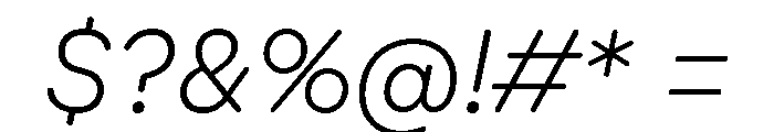 AtUmami LightItalic Font OTHER CHARS