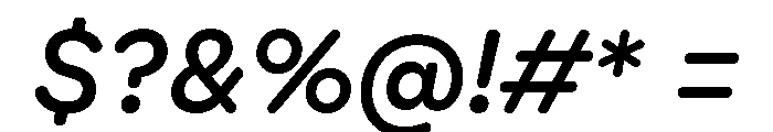 AtUmami MediumItalic Font OTHER CHARS