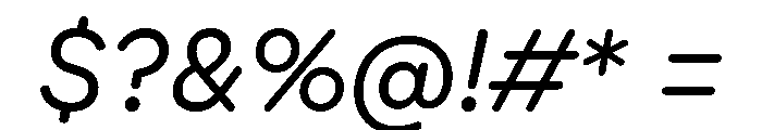 AtUmami RetinaItalic Font OTHER CHARS