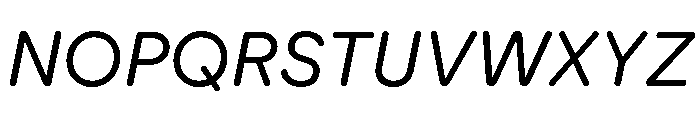 AtUmami RetinaItalic Font UPPERCASE