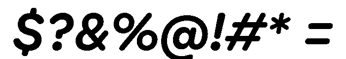 AtUmami SemiboldItalic Font OTHER CHARS