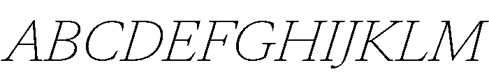 Atacama ThinItalic 44885e54 Font UPPERCASE