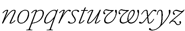 Atacama ThinItalic 44885e54 Font LOWERCASE