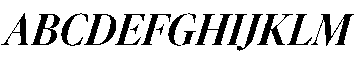 AtacamaItalicVAR CondensedBoldContrastItalic Instance Font UPPERCASE