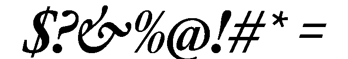AtacamaItalicVAR CondensedBoldItalic Instance Font OTHER CHARS