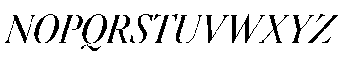 AtacamaItalicVAR CondensedContrastItalic Instance Font UPPERCASE